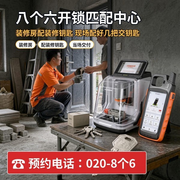东山口上门换锁修锁配汽车钥匙服务 - 八个六开锁