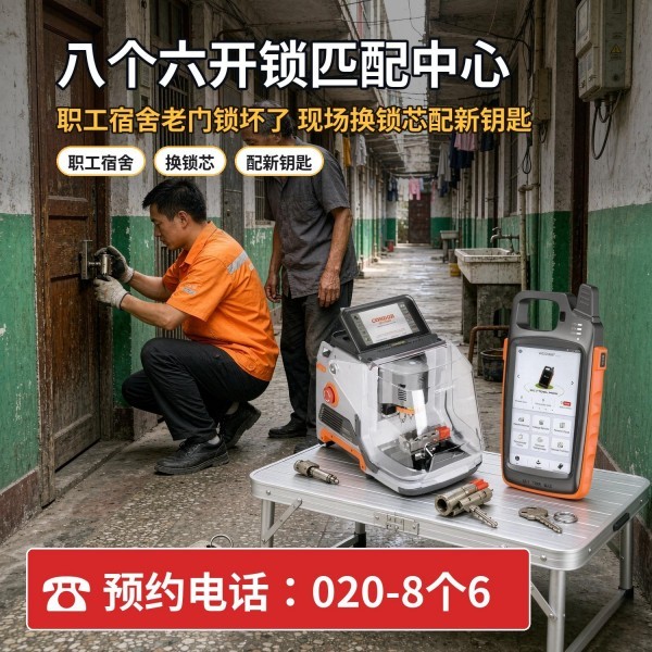 镇湖中心村上门换锁修锁配汽车钥匙服务 - 八个六开锁