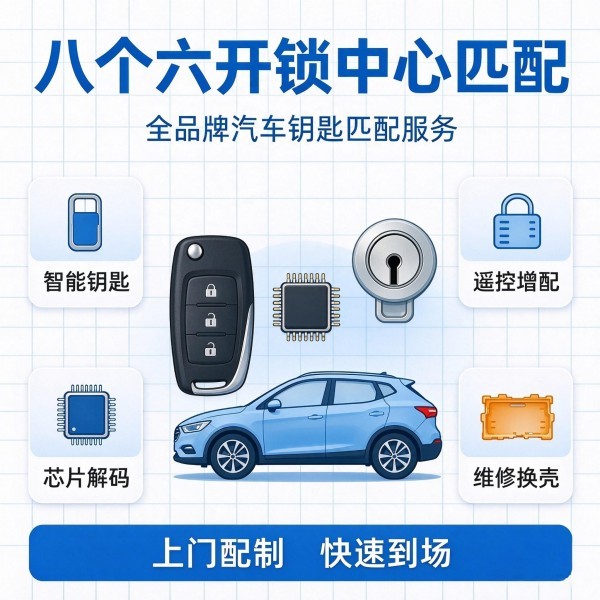 妇儿中心上门换锁修锁配汽车钥匙服务 - 八个六开锁